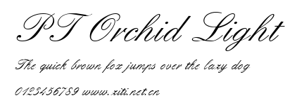 PT Orchid Light.ttf字體轉換器圖片