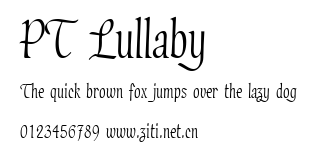 PT Lullaby.ttf字體轉換器圖片