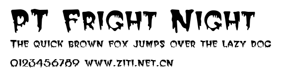 PT Fright Night.ttf字體轉換器圖片