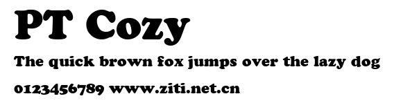 PT Cozy.ttf字體轉換器圖片