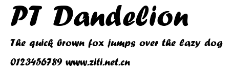 PT Dandelion.ttf字體轉換器圖片