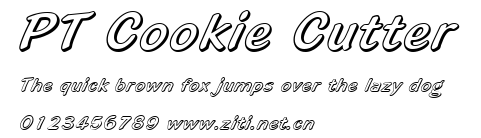 PT Cookie Cutter.ttf字體轉換器圖片