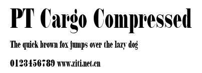 PT Cargo Compressed.ttf字體轉換器圖片