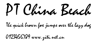 PT China Beach.ttf字體轉換器圖片