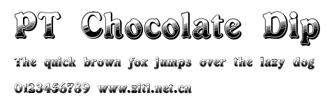 PT Chocolate Dip.ttf字體轉換器圖片