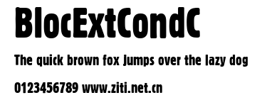 BlocExtCondC.ttf字體轉換器圖片