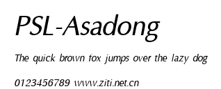 PSL-Asadong.ttf字體轉換器圖片