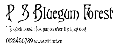 PS Bluegum Forest.ttf字體轉換器圖片