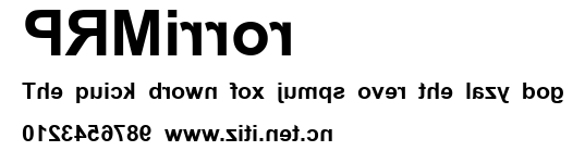 PRMirror.ttf字體轉換器圖片
