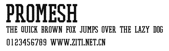 PROMESH.ttf字體轉換器圖片
