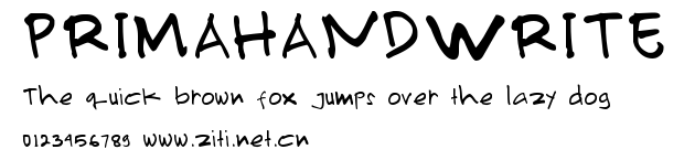 PRIMAHANDWRITE.ttf字體轉換器圖片