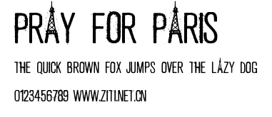 PRAY FOR PARIS.otf字體轉換器圖片
