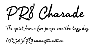 PR8 Charade.ttf字體轉換器圖片