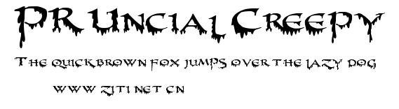 PR-Uncial Creepy.ttf字體轉換器圖片