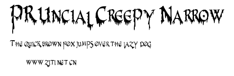 PR-Uncial Creepy Narrow.ttf字體轉換器圖片
