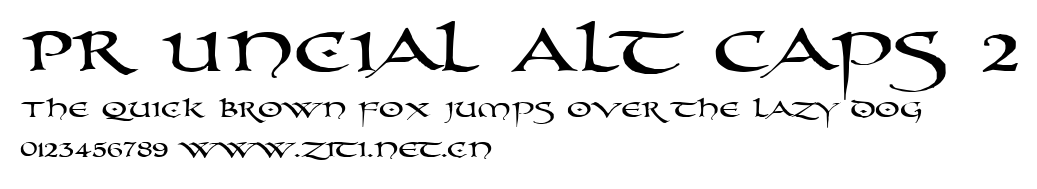 PR Uncial Alt Caps 2.ttf字體轉換器圖片