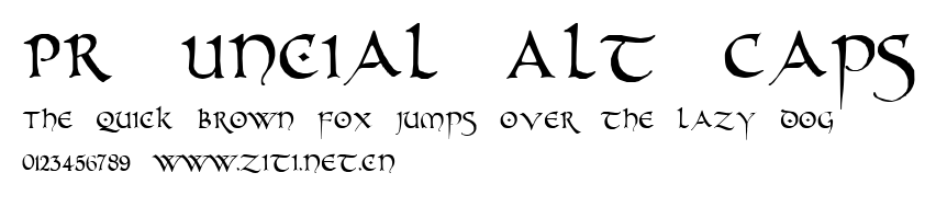 PR Uncial Alt Caps.ttf字體轉換器圖片