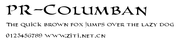 PR-Columban.ttf字體轉換器圖片