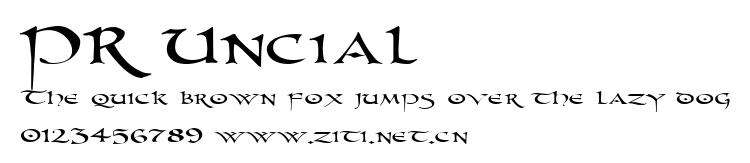 PR Uncial.ttf字體轉換器圖片
