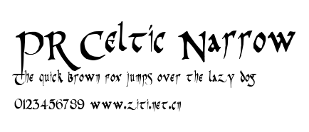 PR Celtic Narrow.ttf字體轉換器圖片