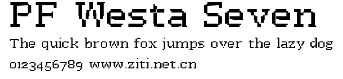 PF Westa Seven.ttf字體轉換器圖片