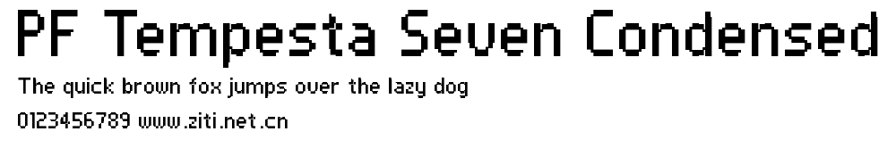 PF Tempesta Seven Condensed.ttf字體轉換器圖片
