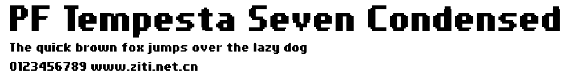 PF Tempesta Seven Condensed.ttf字體轉換器圖片