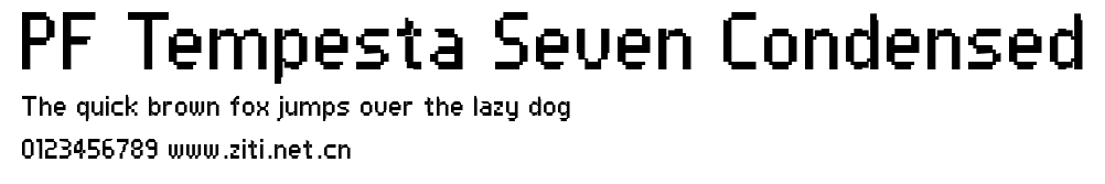 PF Tempesta Seven Condensed.ttf字體轉換器圖片