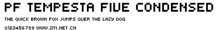 PF Tempesta Five Condensed.ttf字體轉換器圖片
