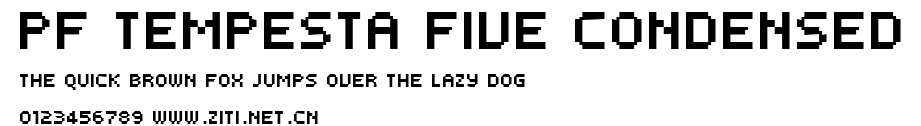 PF Tempesta Five Condensed.ttf字體轉換器圖片
