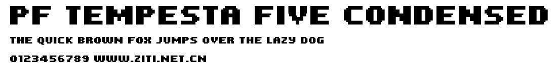 PF Tempesta Five Condensed.ttf字體轉換器圖片