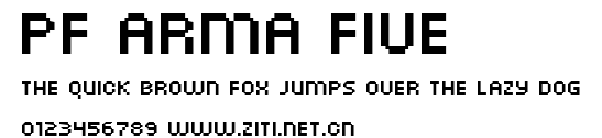 PF Arma Five.ttf字體轉換器圖片