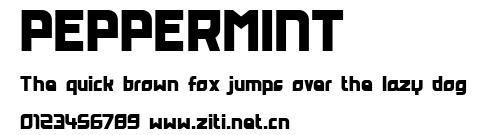 PEPPERMINT.ttf字體轉換器圖片