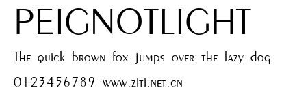 PEIGNOTLIGHT.ttf字體轉換器圖片
