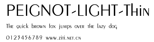 PEIGNOT-LIGHT-Thin.ttf字體轉換器圖片