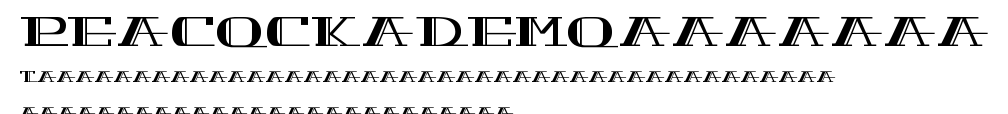 PEACOCK DEMO normal.otf字體轉換器圖片