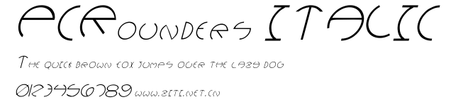 PCRounders ITALIC.ttf字體轉換器圖片