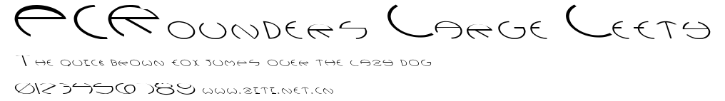 PCRounders Large Lefty.ttf字體轉換器圖片