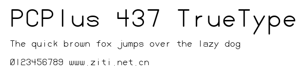 PCPlus 437 TrueType.ttf字體轉換器圖片