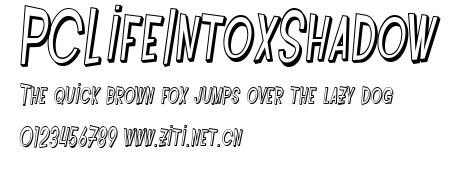 PCLifeIntoxShadow.ttf字體轉換器圖片