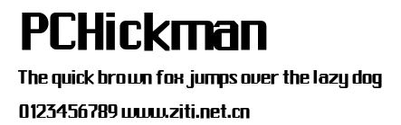 PCHickman.ttf字體轉換器圖片