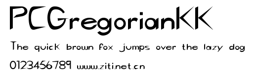 PCGregorianKK.ttf字體轉換器圖片