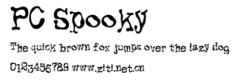 PC Spooky.ttf字體轉換器圖片