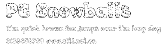 PC Snowballs.ttf字體轉換器圖片