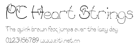 PC Heart Strings.ttf字體轉換器圖片
