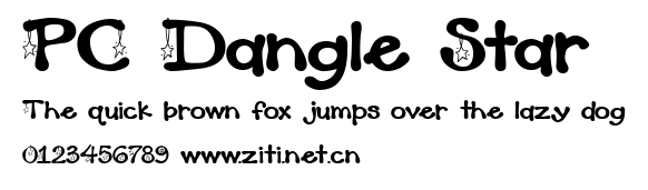 PC Dangle Star.ttf字體轉換器圖片