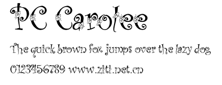 PC Carolee.ttf字體轉換器圖片