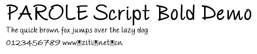PAROLE Script Bold Demo.otf字體轉換器圖片