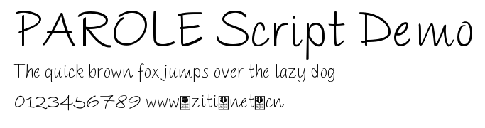 PAROLE Script Demo.otf字體轉換器圖片
