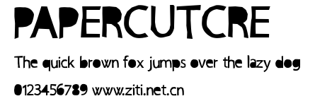 PAPERCUTCRE.ttf字體轉換器圖片